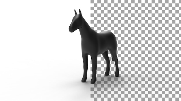 Front view of horse 3d render