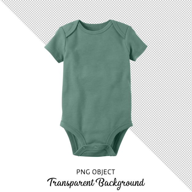 격리 된 기본 녹색 아기 bodysuit 이랑의 전면 보기