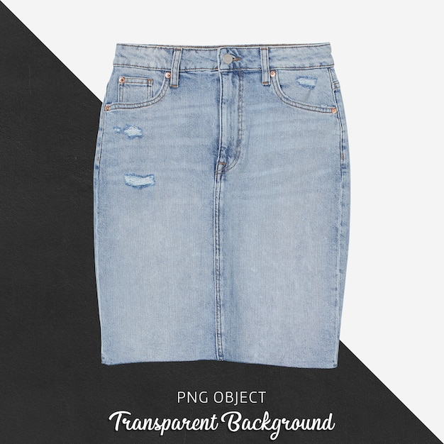 PSD vista frontale del mockup di gonna di jeans