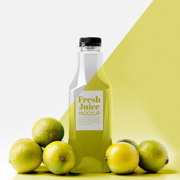 front view of lemon juice bottle with cap