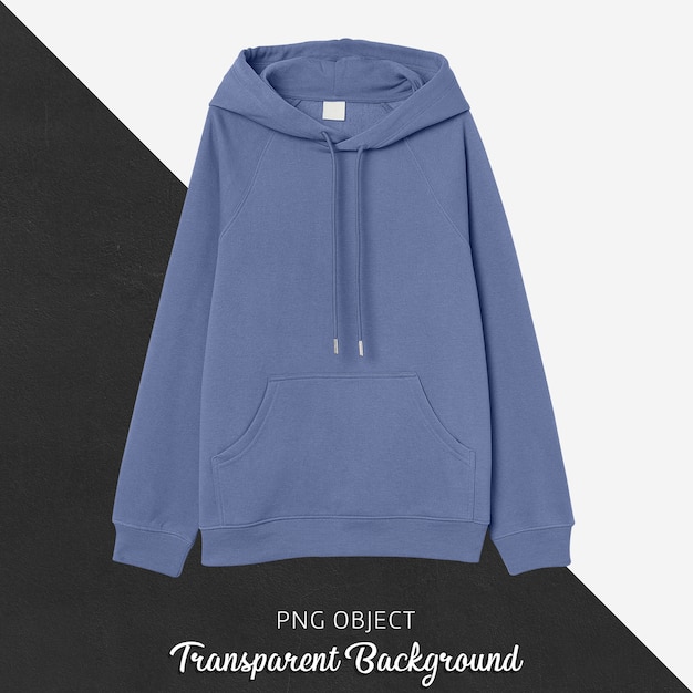 PSD front view of light blue hoodie mockup