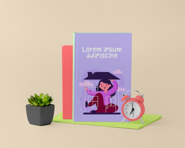 Copertina del libro minimalista vista frontale mock-up