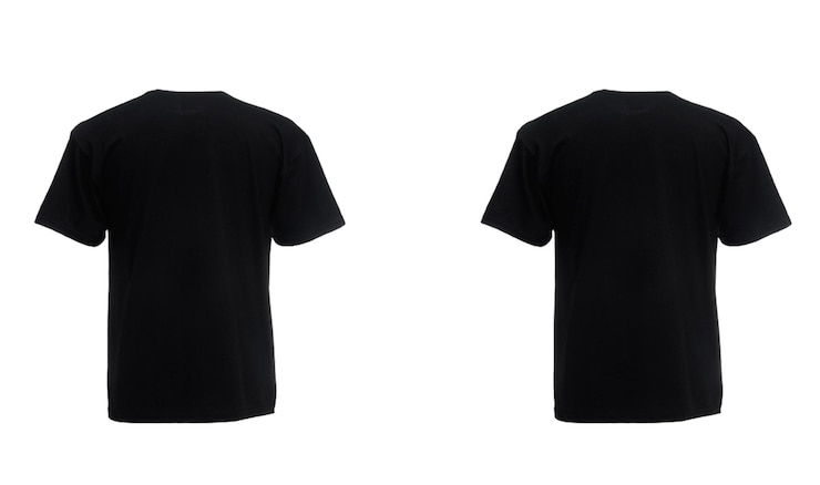 PSD front view of back t-skjorte mock up gratis psd av t-skjorte