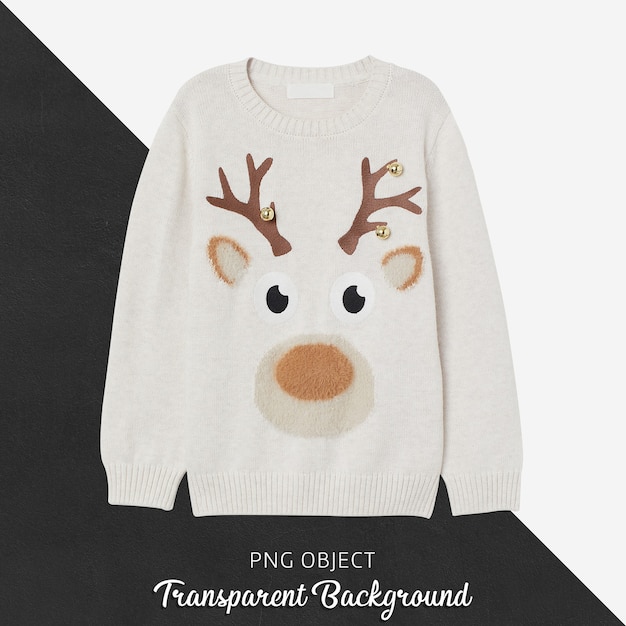 PSD 크리스마스 스웨터 모형의 전면보기