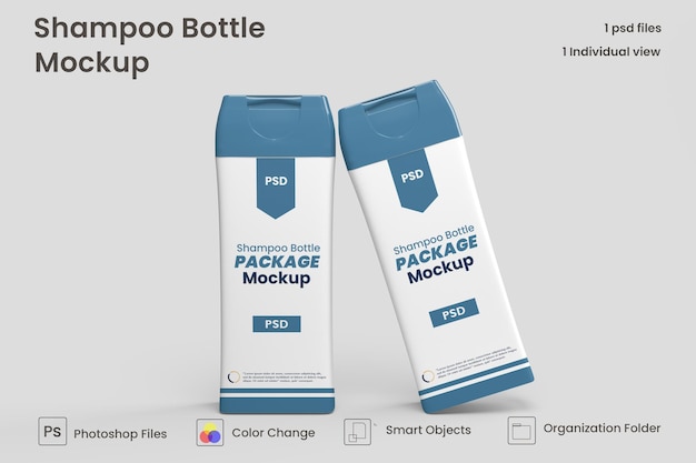 シャンプーペットボトルモックアッププレミアムpsdの正面図