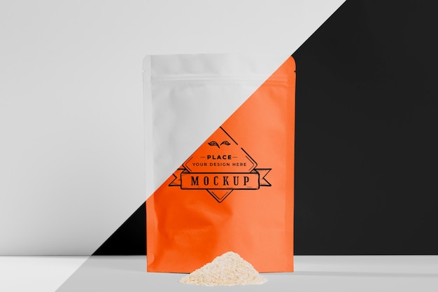 PSD front view orange bag of powder