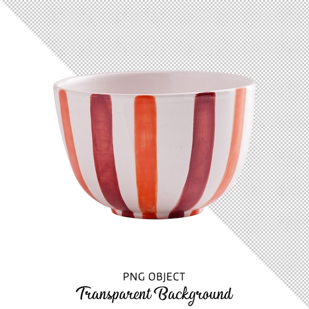 Front view of patterned bowl isolated