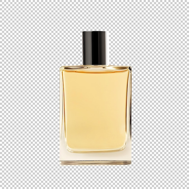 Front View Perfume Glass Bottle with Isolated Background