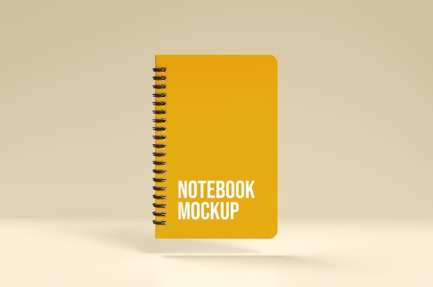 Front View Of Ringed Notebook Mockup Template