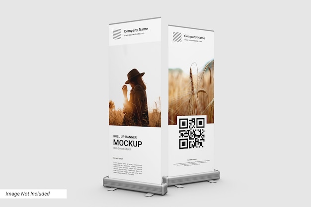 Front View Roll Up Banner Mockup