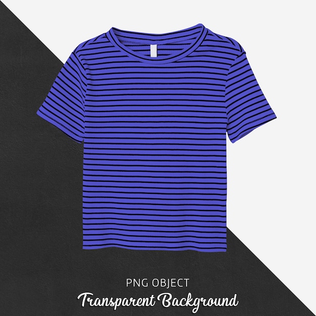 Front view of striped t-shirt mockup