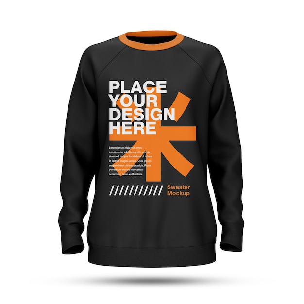 PSD front view of sweater mockup