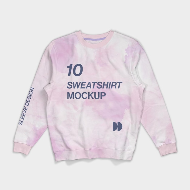 Front view of sweatshirt t-shirt mockup