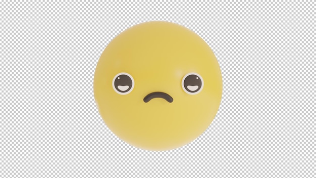 PSD front view unhappy 1 emoji png