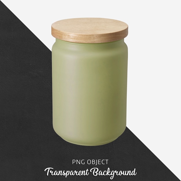 Front view of wooden lid jar mockup