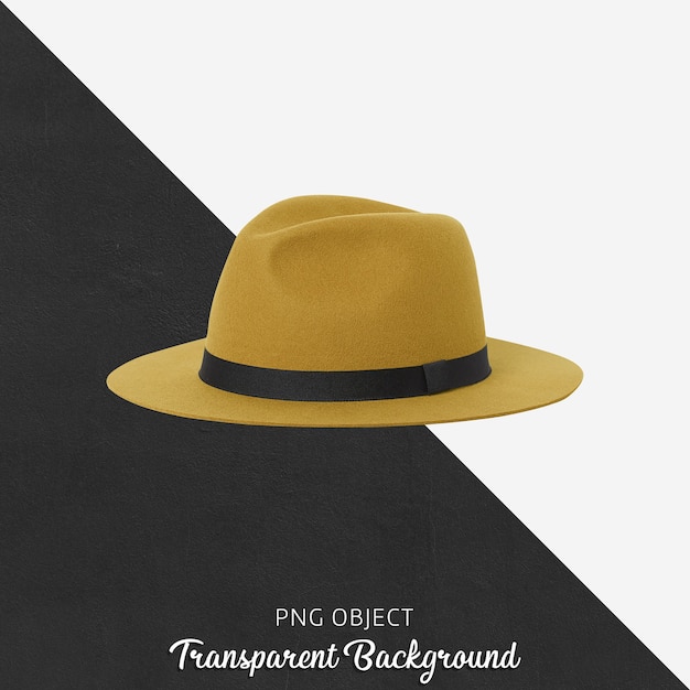 PSD vista frontale del mockup di cappello giallo