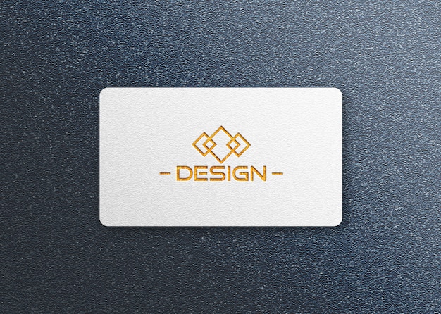 Front white business card mockup