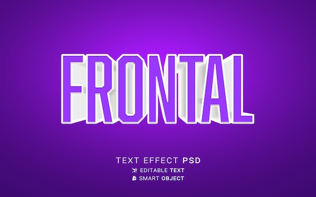 frontal text effect