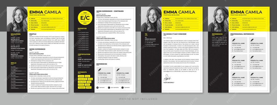 Premium PSD FrontEnd Developer Resume Template Layout