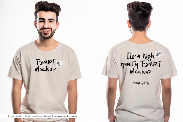 PSD frontview and backview tshirt mockup