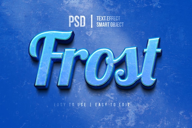 Frost bewerkbaar teksteffect