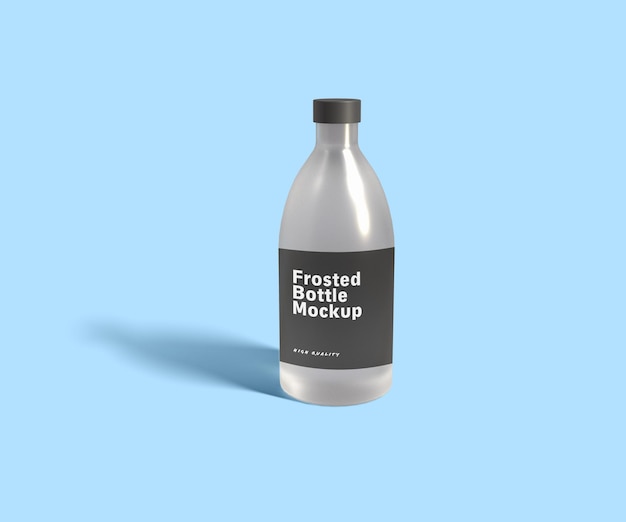 PSD frosted bottle mockup