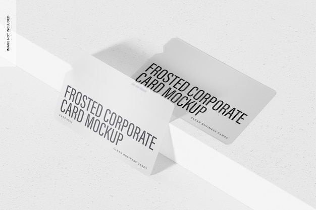 Frosted corporate cards mockup