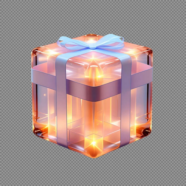 PSD frosted glass gift box