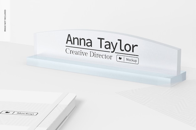 PSD frosted glass name plate mockup 02