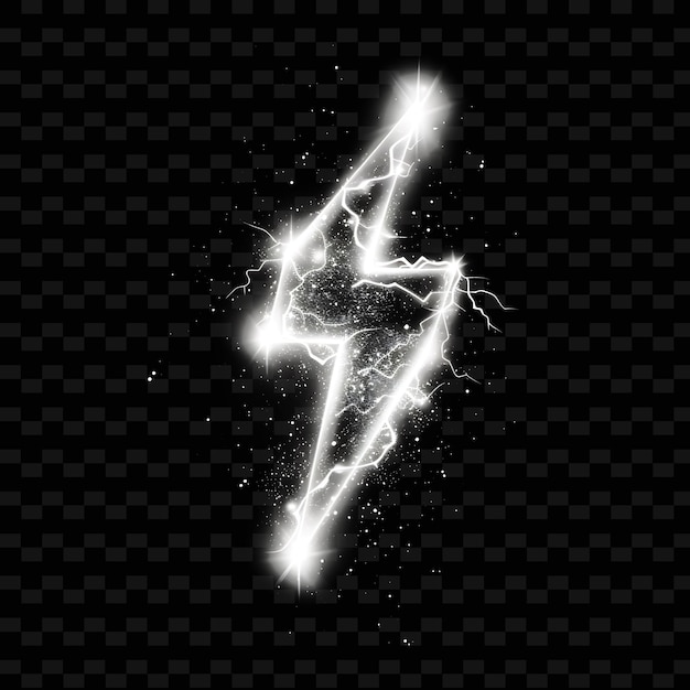 PSD frosted matte shining lightning bolt icon with glyph design outline y2k shape trending decorative