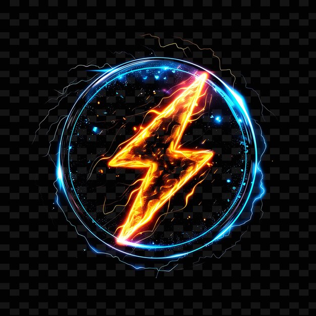 PSD frosted matte shining lightning bolt icon with glyph design outline y2k shape trending decorative