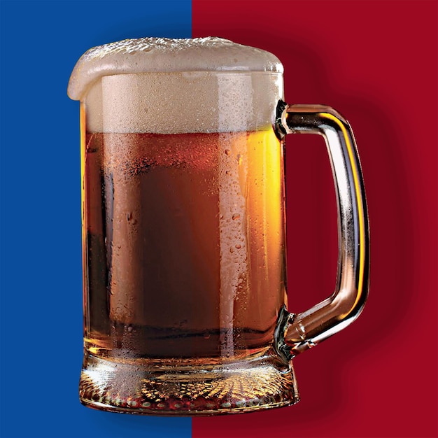 PSD frothy lager beer mug