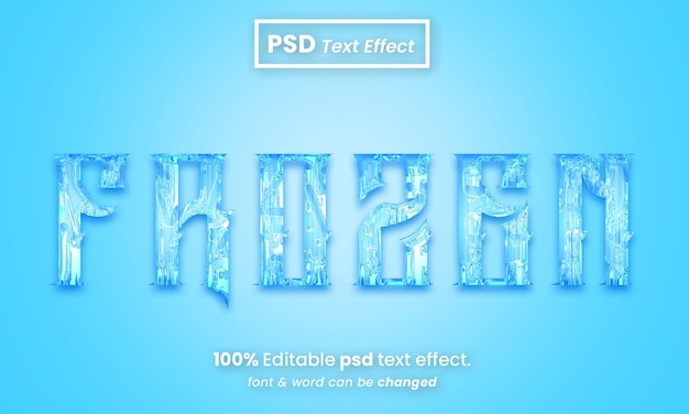 Frozen 3d style text effect