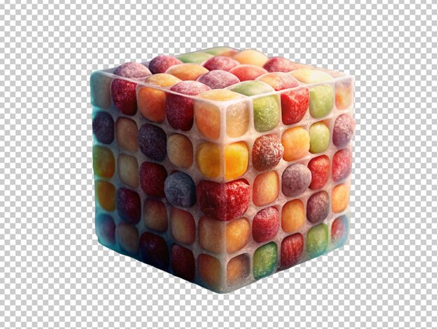 PSD frozen fruits cube