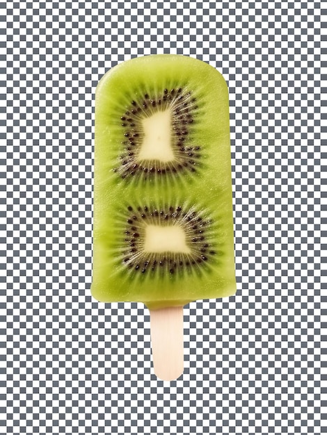 PSD popsicle di kiwi congelato isolato su uno sfondo trasparente