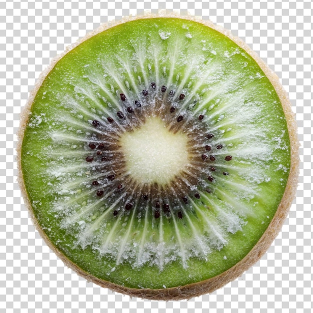 PSD frozen kiwi slice on transparent background