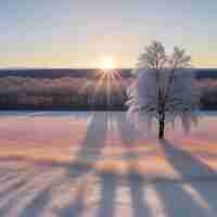 PSD frozen snowcovered siberian field