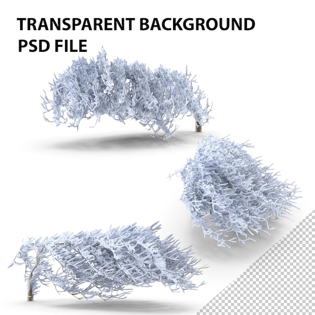 PSD frozen tree png