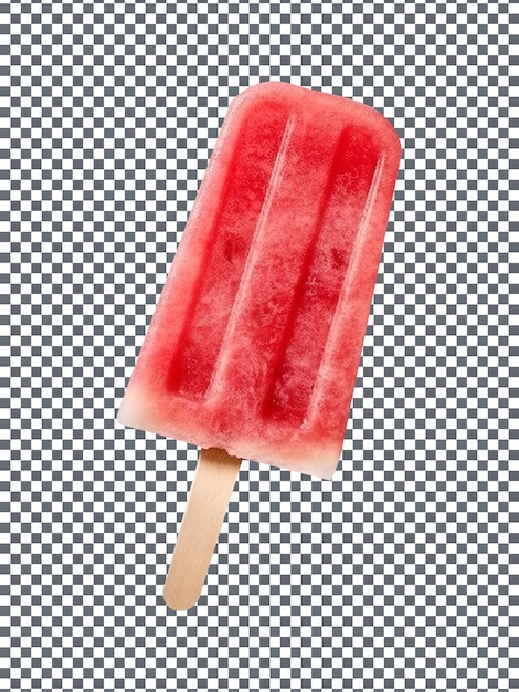 PSD frozen watermelon popsicle isolated on transparent background