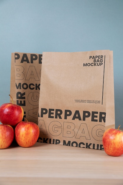 PSD fruit bags mockup design