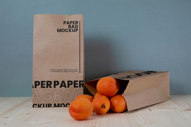 PSD fruit bags mockup design