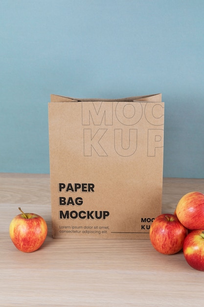 PSD mockup di sacchi di frutta