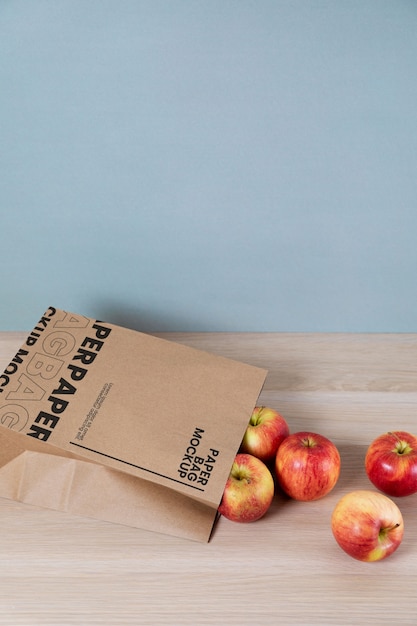 PSD fruit bags mockup design