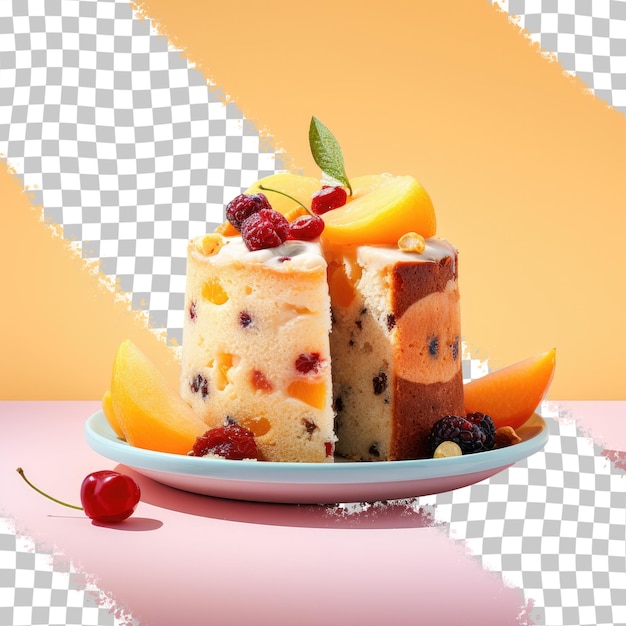 PSD a fruit cake in gentle illumination