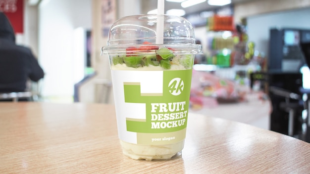 Mockup dessert di frutta