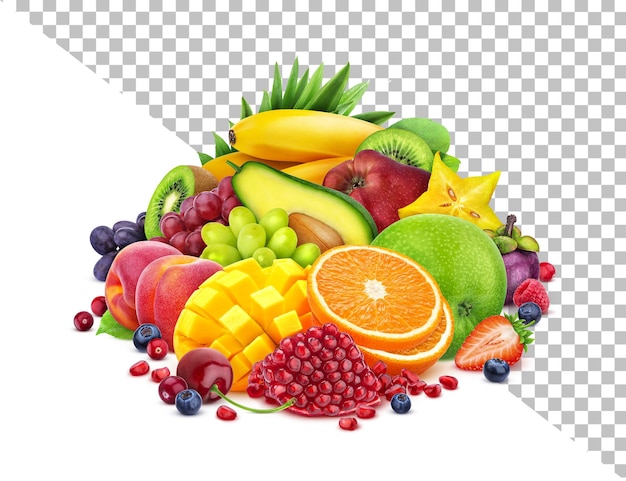 Fruit en bessen geïsoleerd