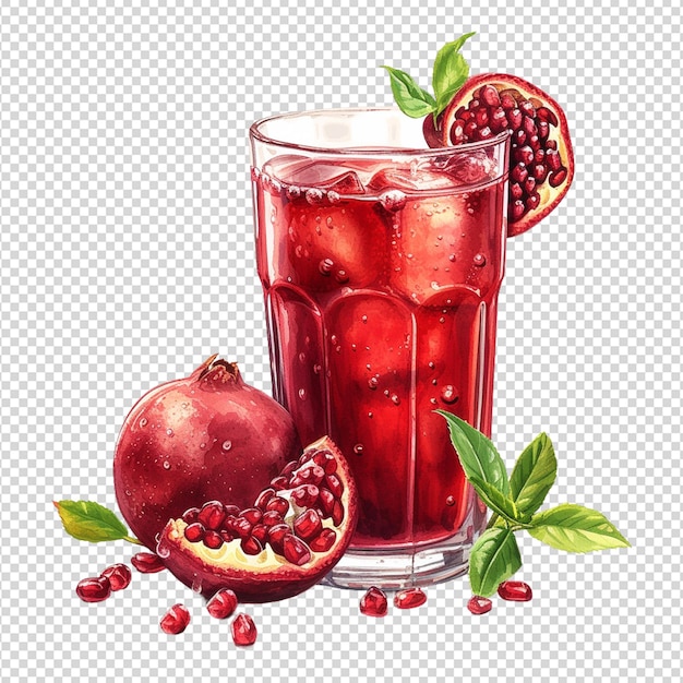 Fruit juice isolated on transparent background