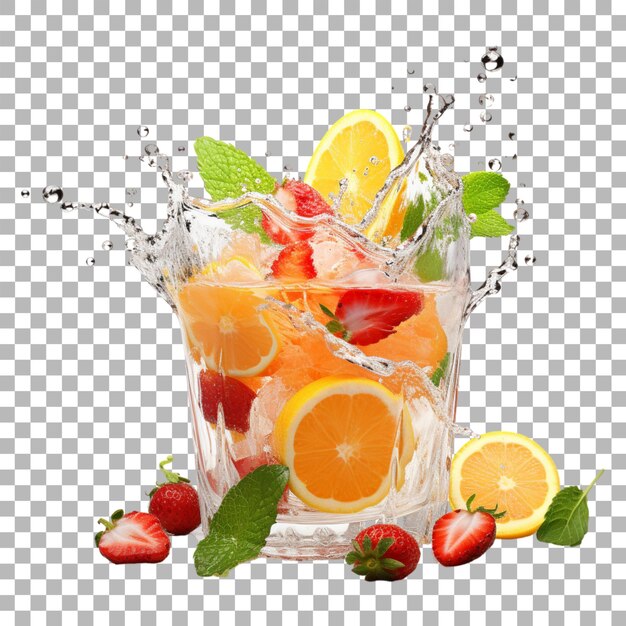 PSD fruit juice on transparent background