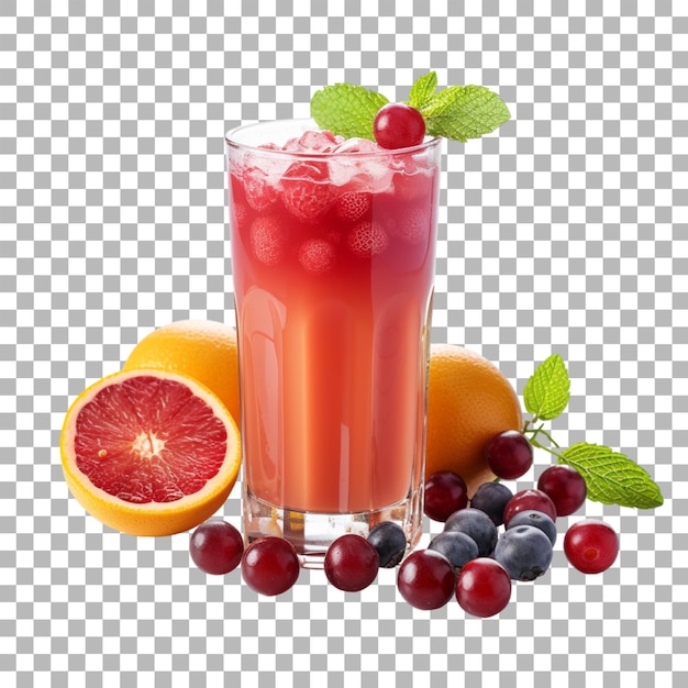 PSD fruit juice on transparent background