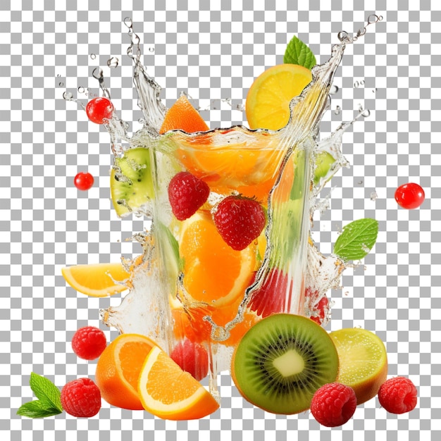 PSD fruit juice on transparent background